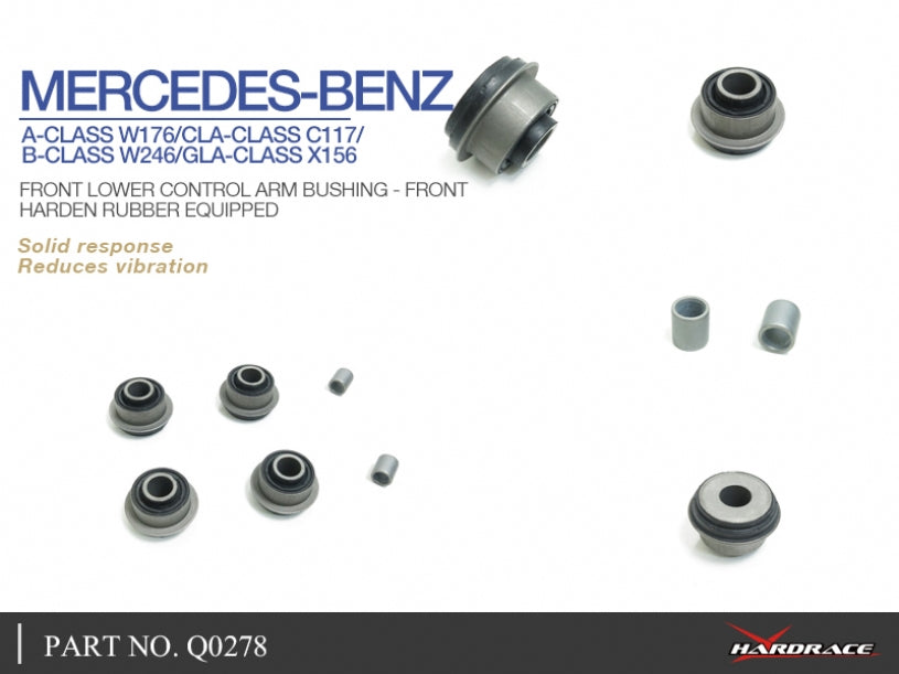 Set bucse brat suspensie inferior fata Hardrace pentru Infiniti Q30 / QX30 / Mercedes-Benz A-Class / A45 AMG - Q0278