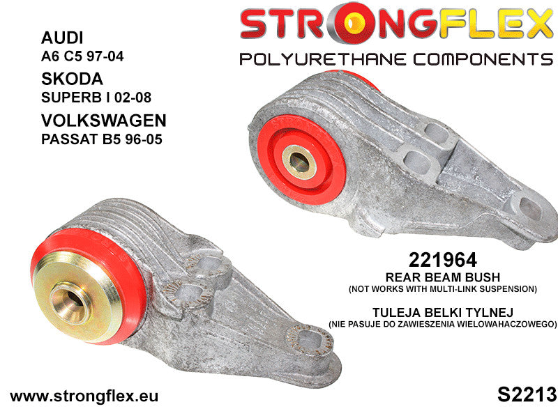 Schema montaj - Bucsa poliuretan Strongflex punte spate SPORT - Volkswagen Passat - 221964A
