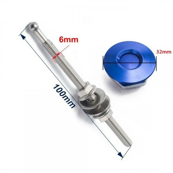 Sigurante Capota Inox Push Clip Mini Hood Pins #Culoare_Albastru