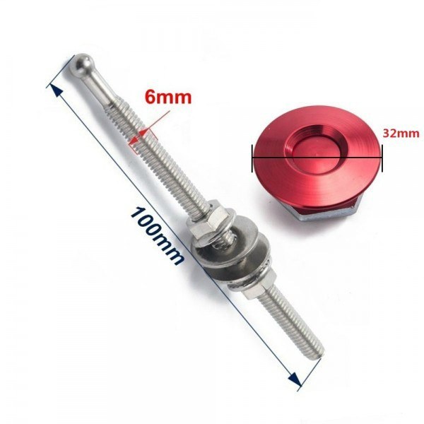 Sigurante Capota Inox Push Clip Mini Hood Pins #Culoare_Rosu