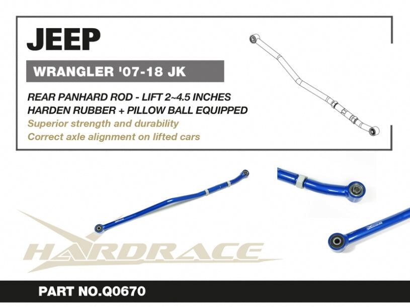 Bara panhard spate Hardrace pentru Jeep Wrangler - Q0670