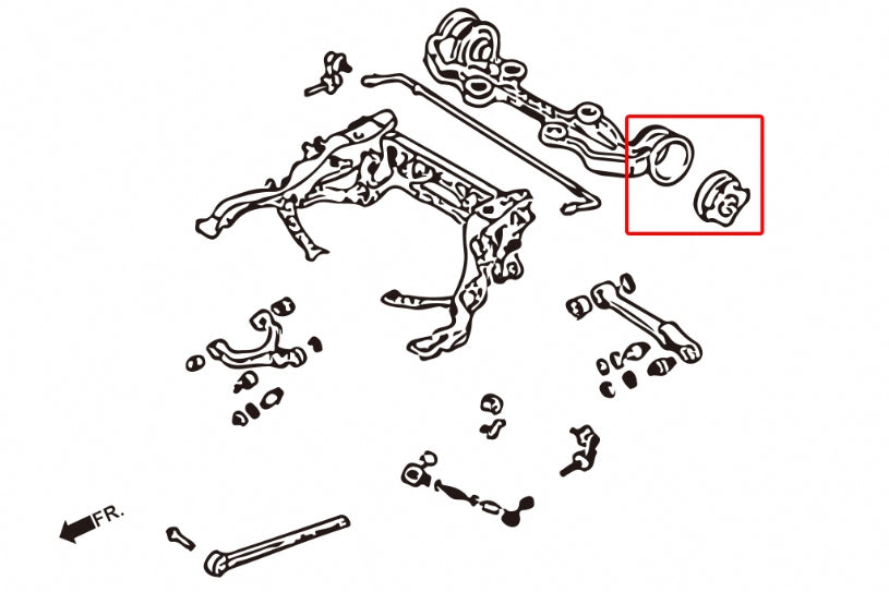 Set bucse tampon diferential spate Hardrace pentru Mazda RX-7 - 7764