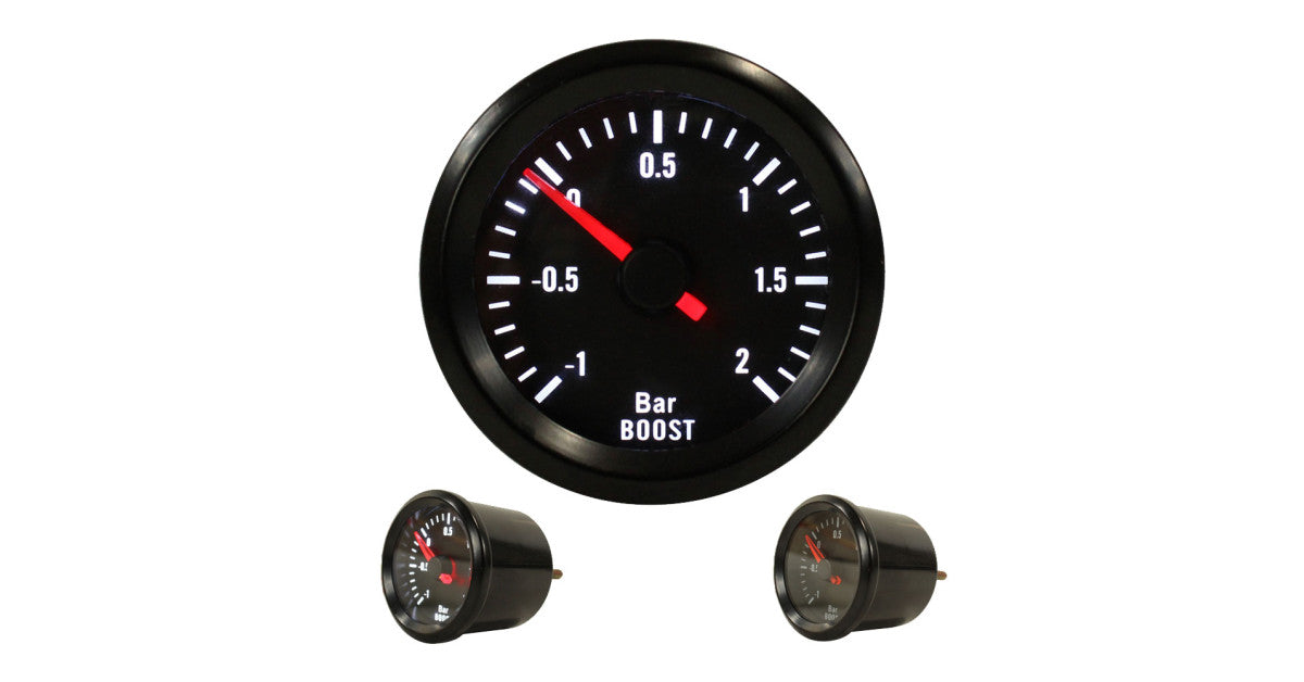 Ceas Presiune Turbo PROSPORT 52 mm (-1 la +2 Bar)