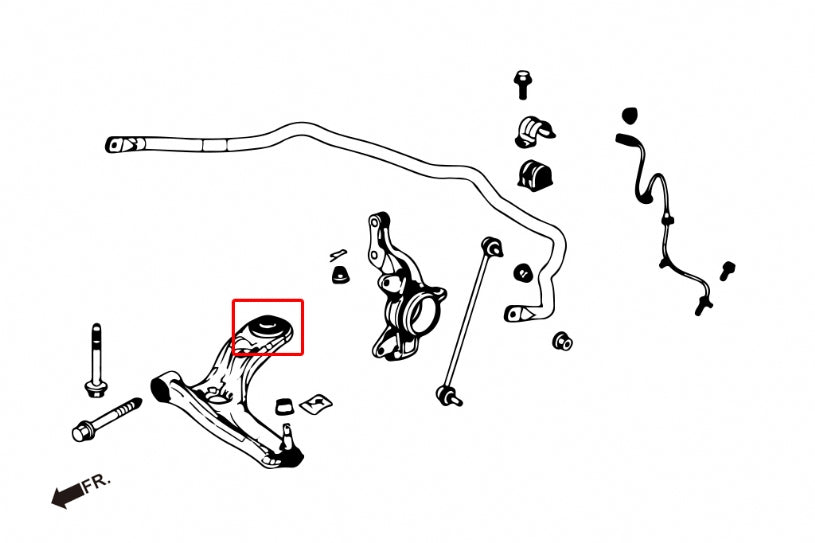 Set bucse brat suspensie inferior fata Hardrace pentru Honda Jazz - 7749