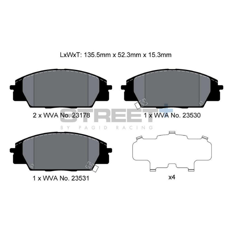 Placute Frana Fata Pagid Street+ T8166 - Honda Civic EP