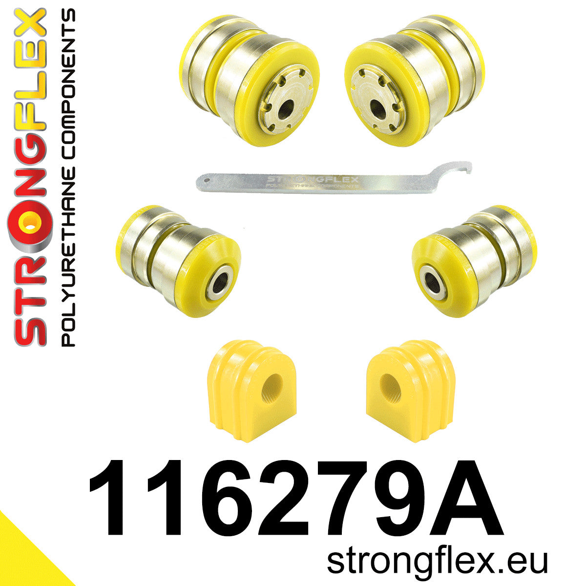 Kit bucse poliuretan Strongflex suspensie fata SPORT - Mercedes-Benz SLK - 116279A