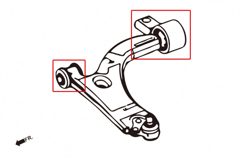 Set bucse brat suspensie inferior fata Hardrace pentru Ford Fiesta / Fiesta ST / Mazda Mazda 2 - 7142