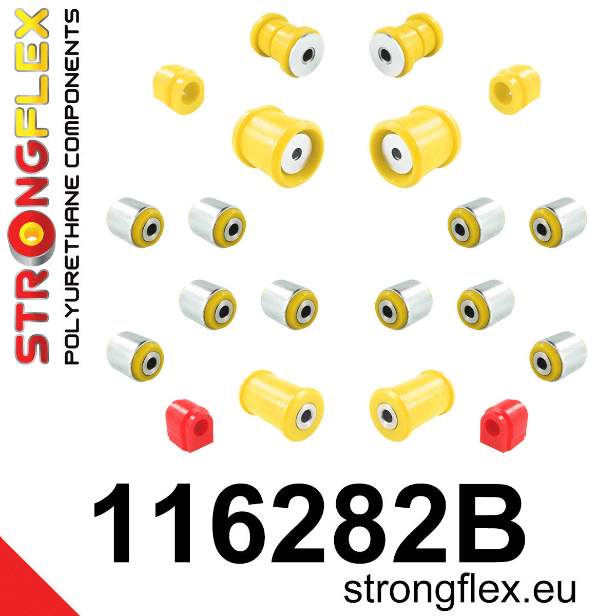 Kit complet bucse poliuretan Strongflex pentru poliuretan suspensie - Mercedes-Benz A-CLASS, Mercedes-Benz B-CLASS ... - 116282B