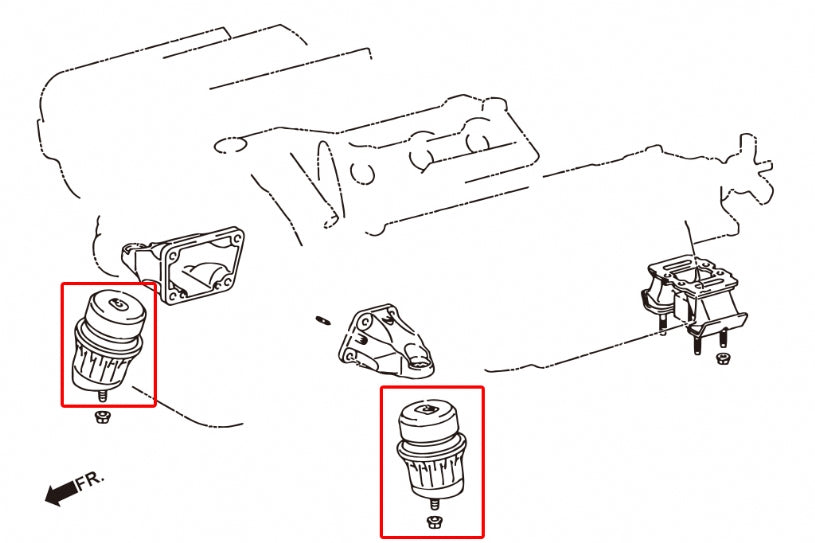 Tampon motor durificat Hardrace pentru Lexus GS / IS - 7383