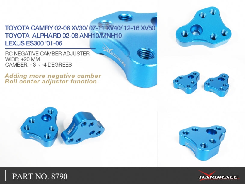 Kit corectie camber corectie roll center cu camber negativ Hardrace pentru Lexus ES / Toyota Camry - 8790