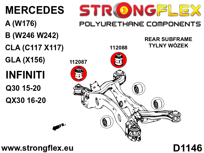 Jug spate - bucsa fata SPORT - poliuretan Strongflex - Mercedes-Benz A-CLASS, Mercedes-Benz B-CLASS ... - 112087A