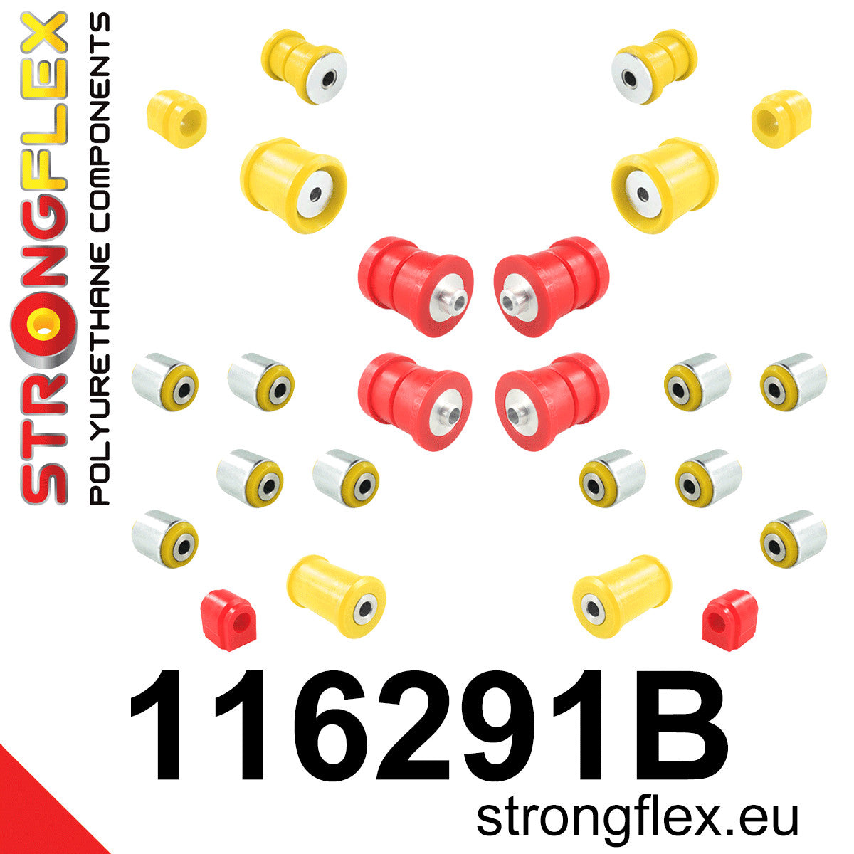 Kit complet bucse poliuretan Strongflex pentru poliuretan suspensie - Mercedes-Benz A-CLASS, Mercedes-Benz B-CLASS ... - 116291B