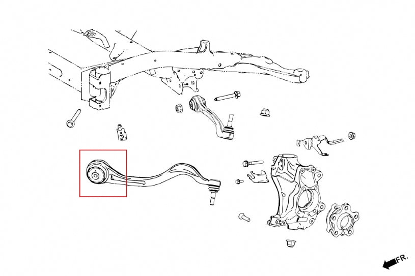 Set bucse brat suspensie inferior fata, capat fata Hardrace pentru BMW Z4 / Toyota GR Supra - Q0706