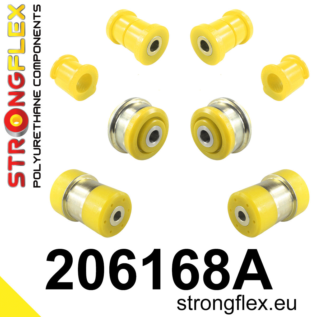 Kit bucse poliuretan Strongflex suspensie fata si punte spate SPORT - Suzuki Swift, Suzuki Splash ... - 206168A