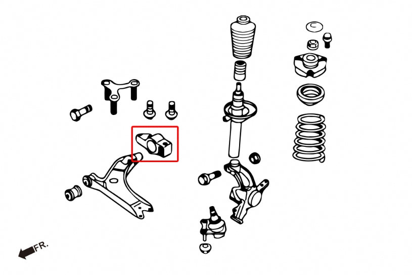 Set bucse brat suspensie inferior fata Hardrace pentru Audi Q3 / RS Q3 / Volkswagen CC / Passat - 7625