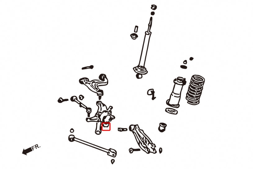 Set bucse fuzeta spate Hardrace pentru Lexus GS / IS / Toyota Altezza / Aristo - 6858-A