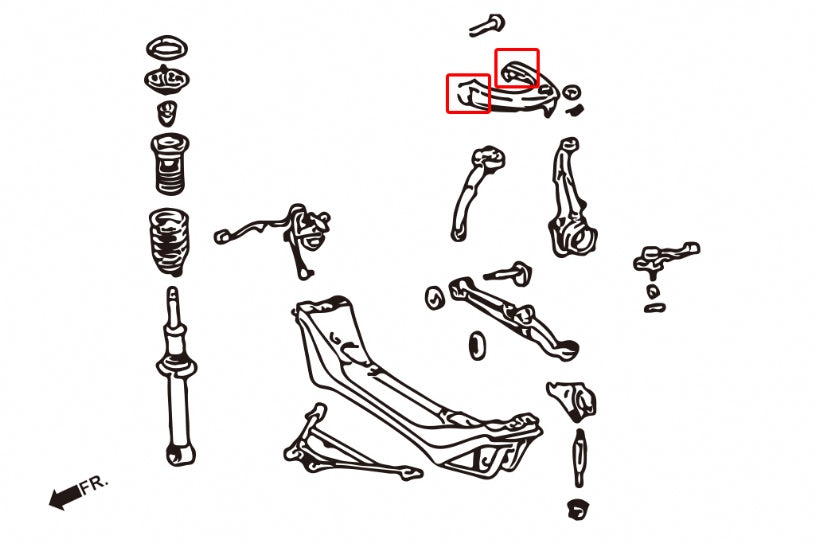 Set bucse brat suspensie superior fata Hardrace pentru Lexus IS / Toyota Altezza - 6547