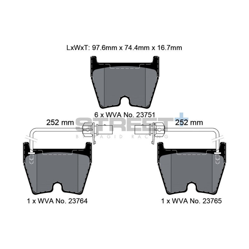 Placute Frana Fata Pagid Street+ T8044 - Audi A6 C5