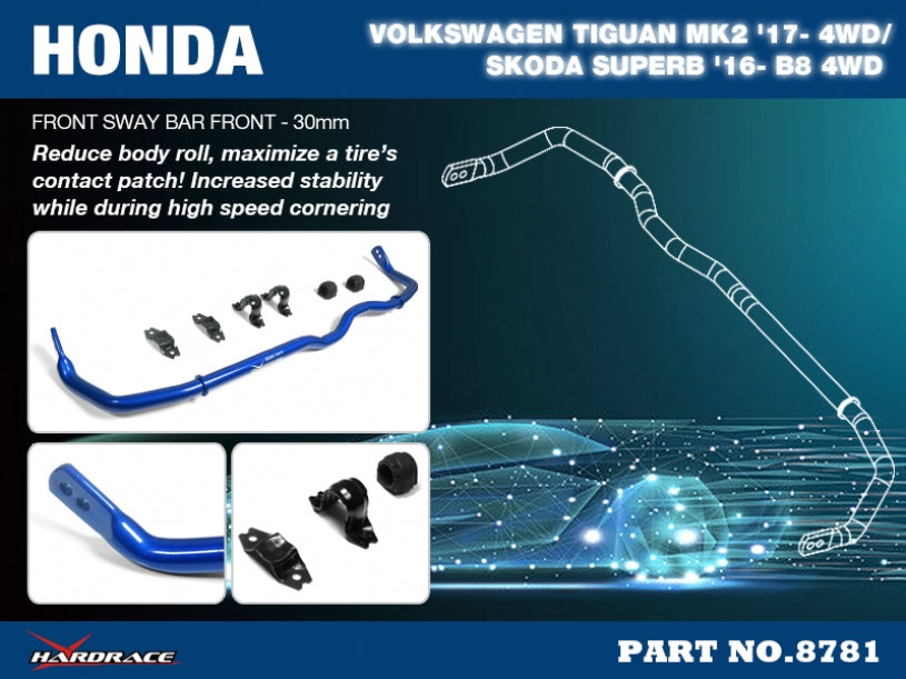 Bara stabilizatoare fata Hardrace pentru Audi Q2 / Skoda Kodiaq / Superb / Volkswagen Caddy / Golf - 8781