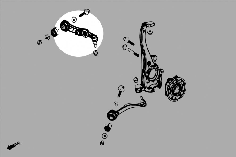Brat suspensie inferior fata, capat spate Hardrace pentru Mercedes-Benz C-Class / C43 AMG - Q0595
