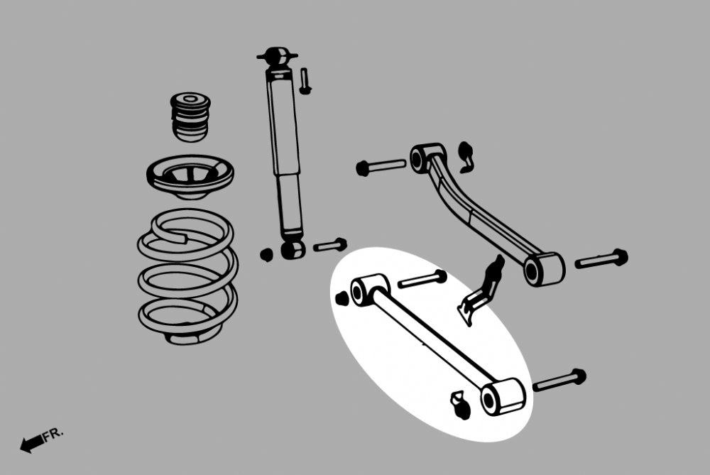 Brat suspensie inferior spate Hardrace pentru Jeep Wrangler - Q0672