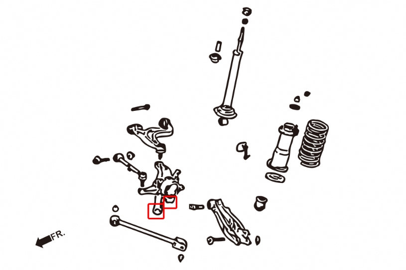 Set bucse fuzeta spate Hardrace pentru Lexus GS / IS / Toyota Altezza / Aristo - 6858