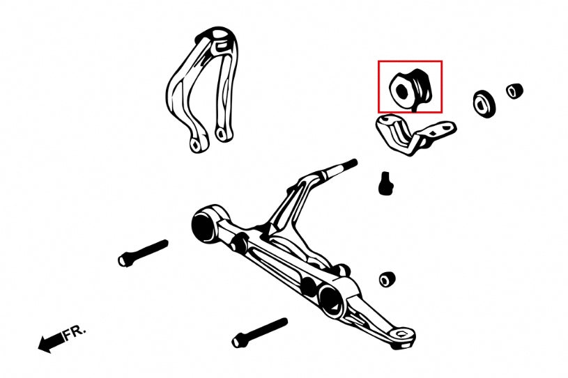 Set bucse brat suspensie fata Hardrace pentru Honda Civic - 6291