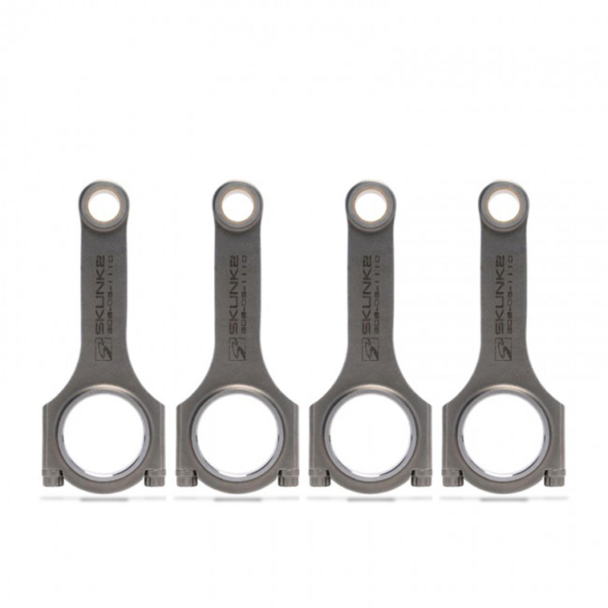 Set 4 biele forjate Skunk2 Alpha pentru motoare Honda D16A si ZC, varianta High HP