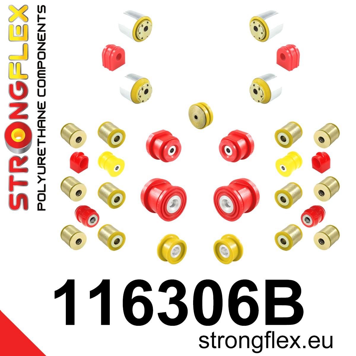 Kit complet bucse poliuretan Strongflex pentru suspensie - Mercedes-Benz SLK - 116306B