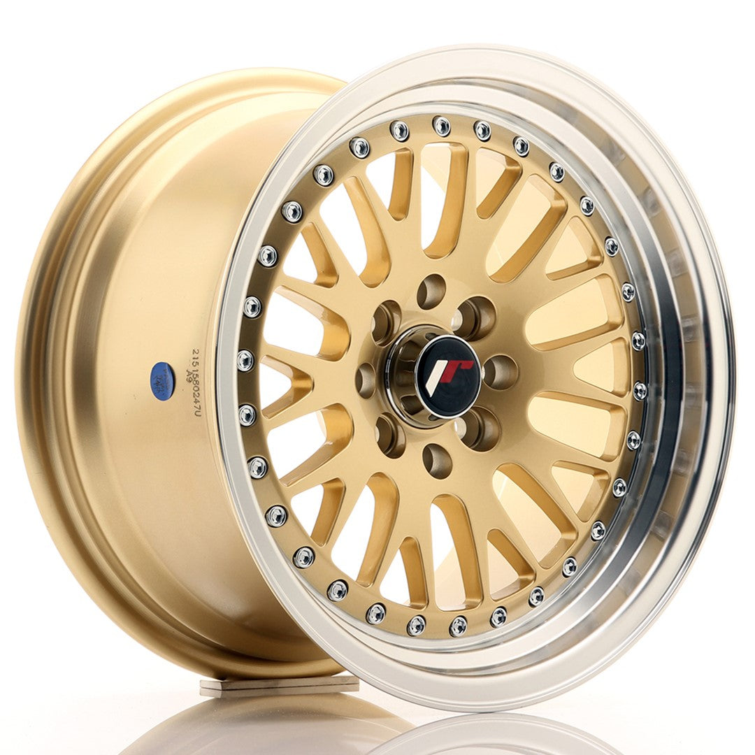 Jante Japan Racing JR10 R15 8J ET20 Auriu cu Buze CNC - PCD Configurabil
