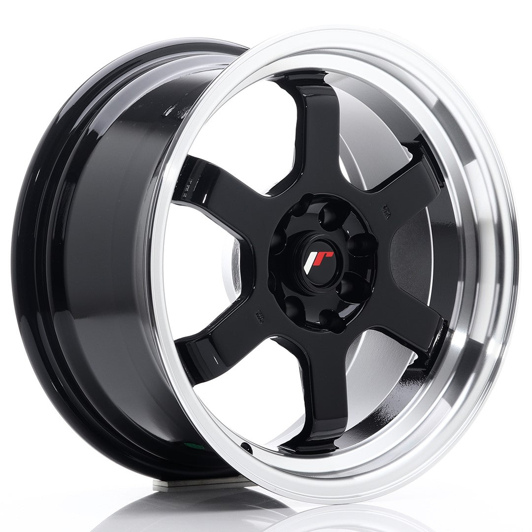 Jante Japan Racing JR12 R16 8J ET15 Negru Lucios - PCD Configurabil