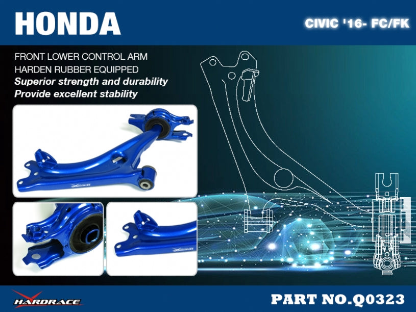 Brat suspensie inferior fata Hardrace pentru Honda Civic - Q0323