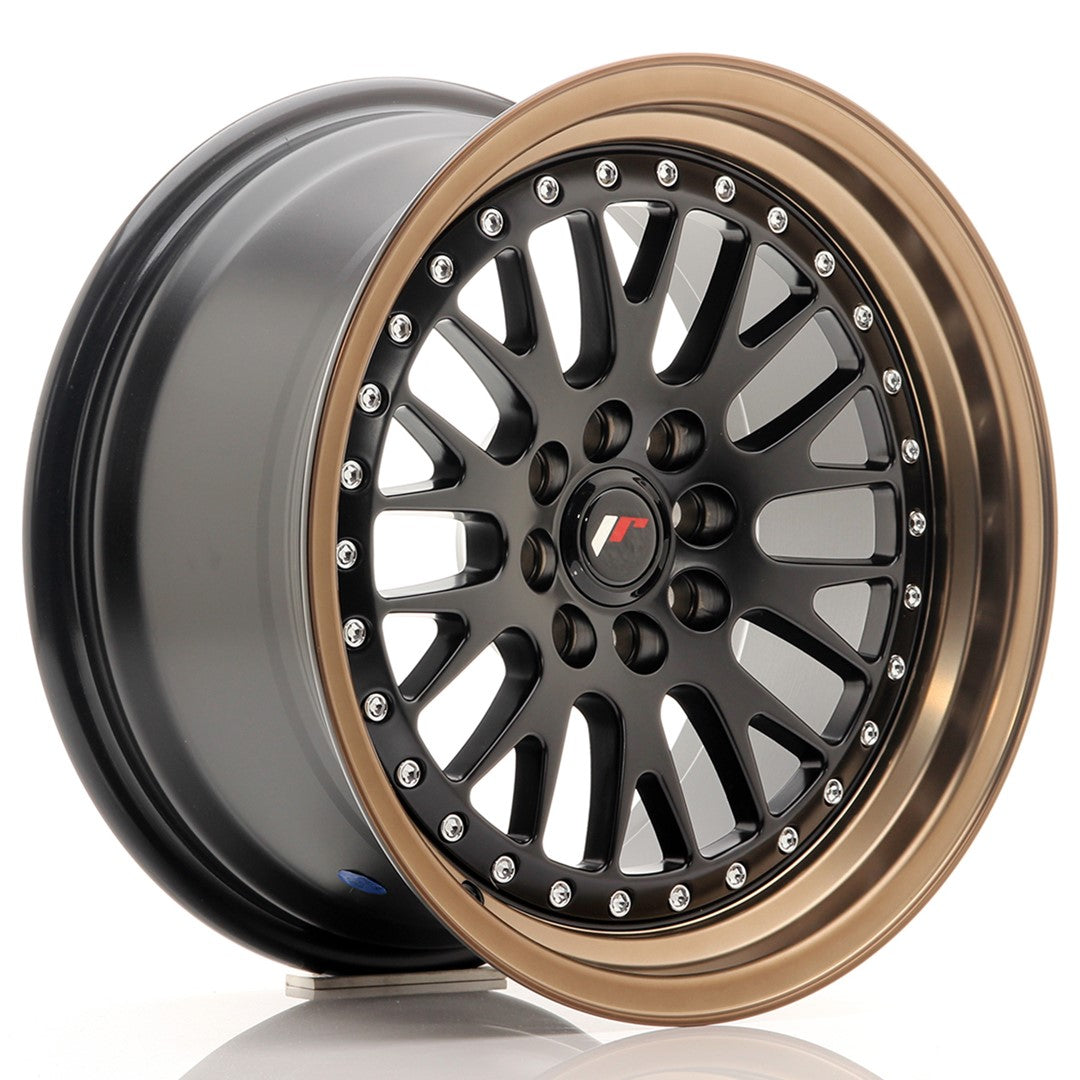 Jante Japan Racing JR10 R16 8J ET20 Negru Mat cu Buze Bronz - PCD Configurabil
