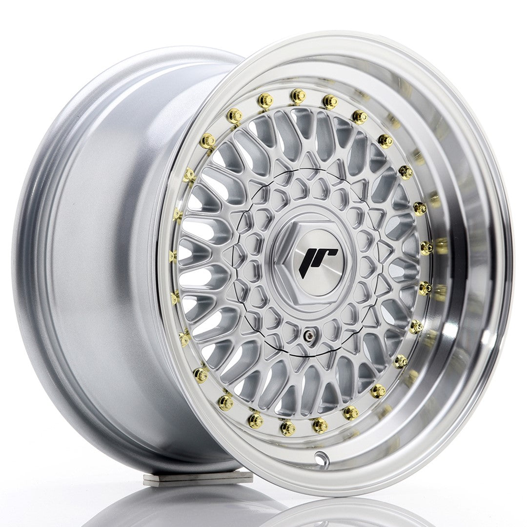 Jante Japan Racing JR9 R15 8J ET20 Argintiu cu Buze CNC - PCD Configurabil