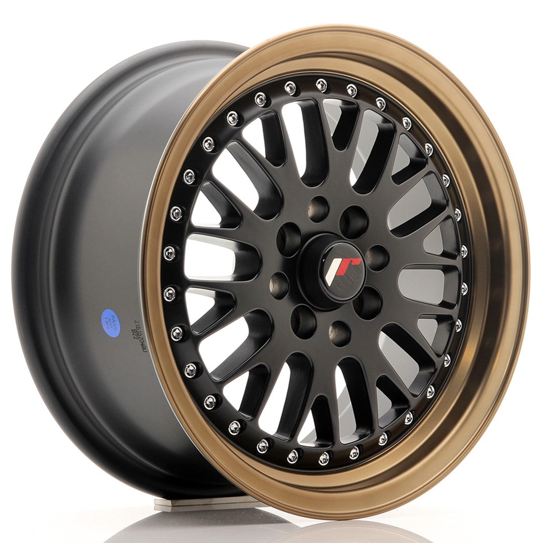 Jante Japan Racing JR10 R15 7J ET30 Negru Mat cu Buze Bronz - PCD Configurabil