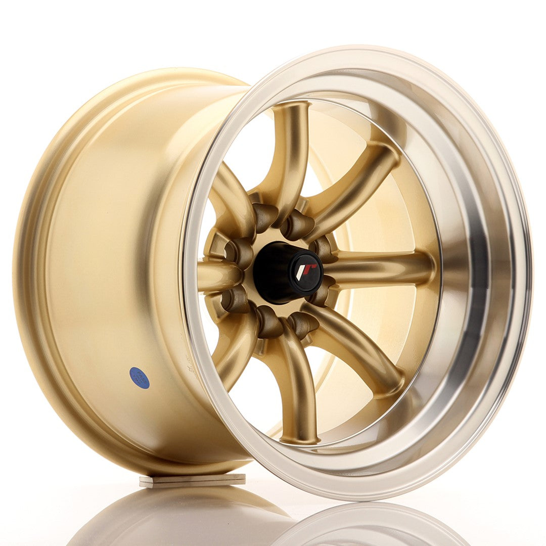 Jante Japan Racing JR19 R15 10.5J ET-32 Auriu cu Buze CNC - PCD Configurabil