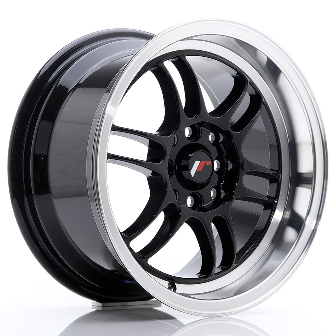 Jante Japan Racing JR7 R15 8J ET35 Negru Lucios cu Buze CNC - PCD Configurabil