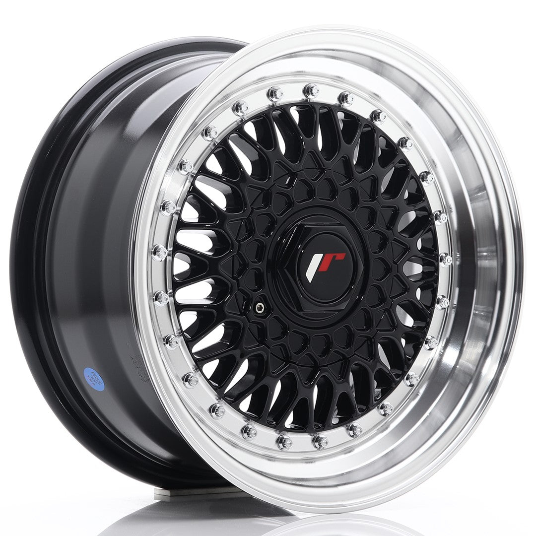 Jante Japan Racing JR9 R15 7J ET20 Negru Lucios cu Buze CNC - PCD Configurabil