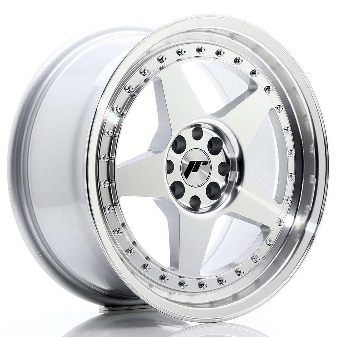 Jante Japan Racing JR6 R17 8J ET35 Argintiu cu Fata CNC - PCD Configurabil
