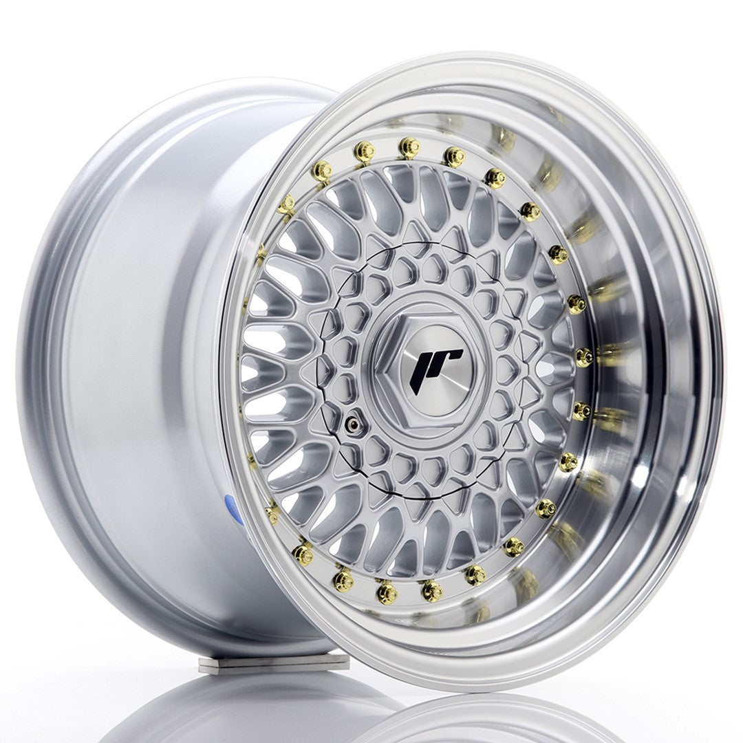 Jante Japan Racing JR9 R15 9J ET10 Argintiu cu Buze CNC - PCD Configurabil