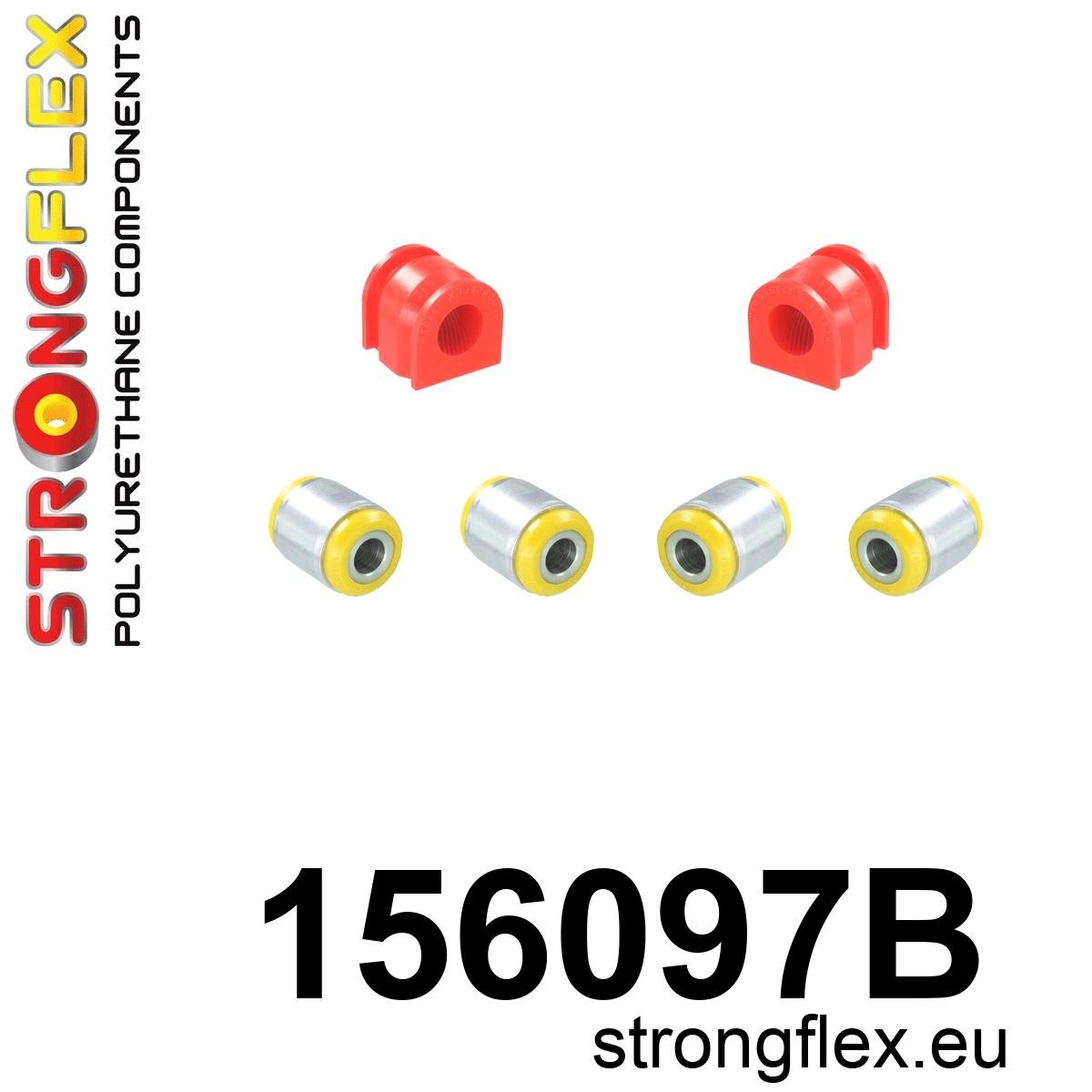 Kit bucse poliuretan Strongflex suspensie fata - Dacia Duster - 156097B