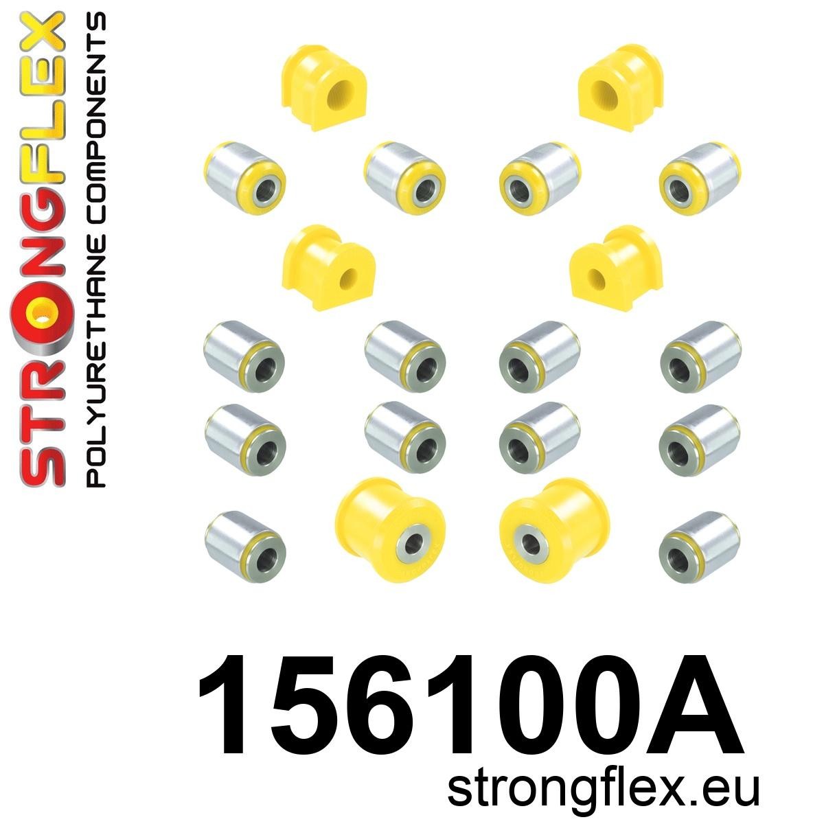Kit complet bucse poliuretan Strongflex pentru poliuretan suspensie 4x4 SPORT - Dacia Duster - 156100A