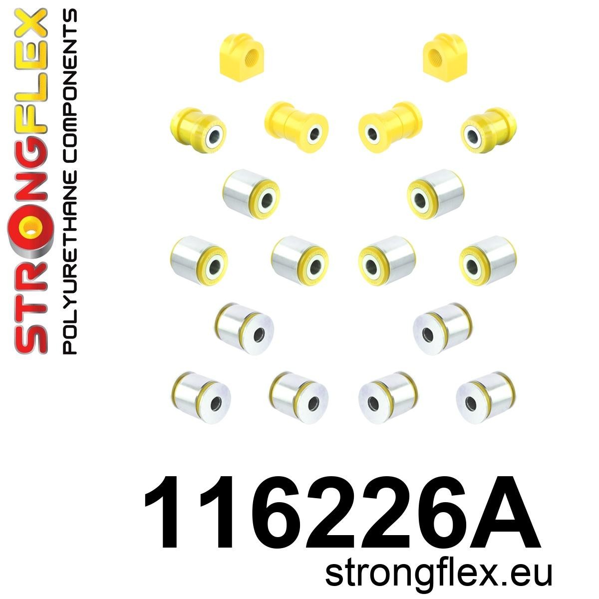 Kit bucse poliuretan Strongflex suspensie spate SPORT - Mercedes-Benz C-CLASS, Mercedes-Benz E-CLASS ... - 116226A