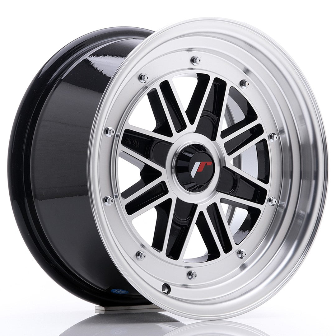 Jante Japan Racing JR31 R15 7.5J ET20 Negru Lucios cu Fata CNC - PCD Configurabil