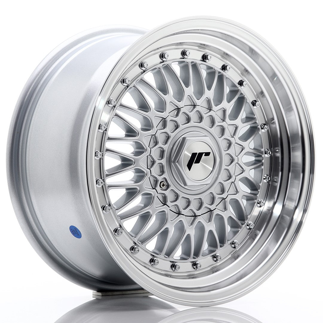 Jante Japan Racing JR9 R16 8J ET25 Argintiu cu Buze CNC si Nituri - PCD Configurabil