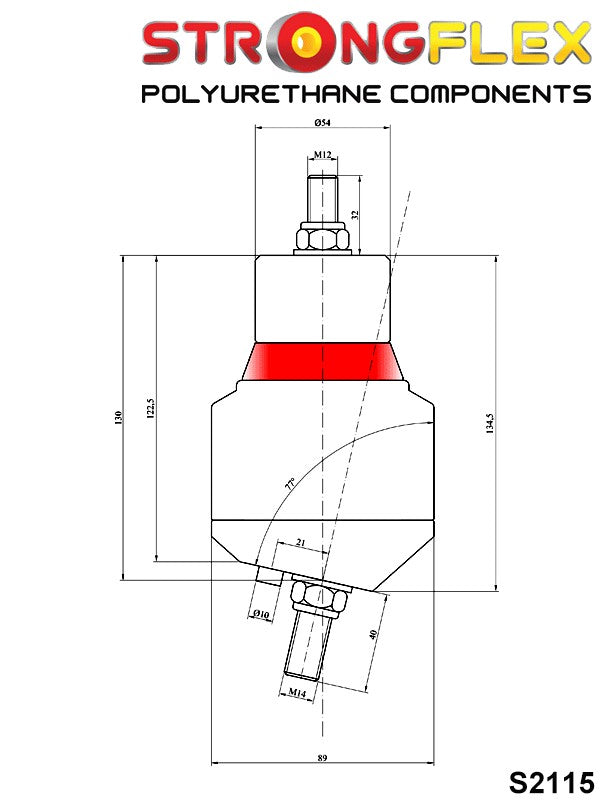 Schema montaj - Tampon poliuretan Strongflex motor 2JZGTE 2JZGE - Toyota Supra - 211941B