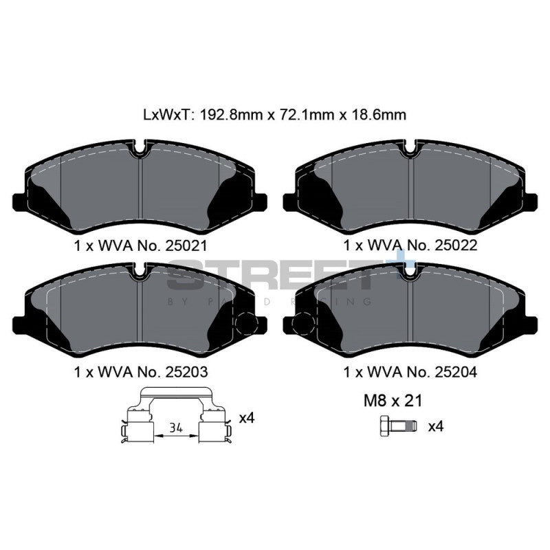 Placute Frana Fata Pagid Street+ T8103 - Land Rover