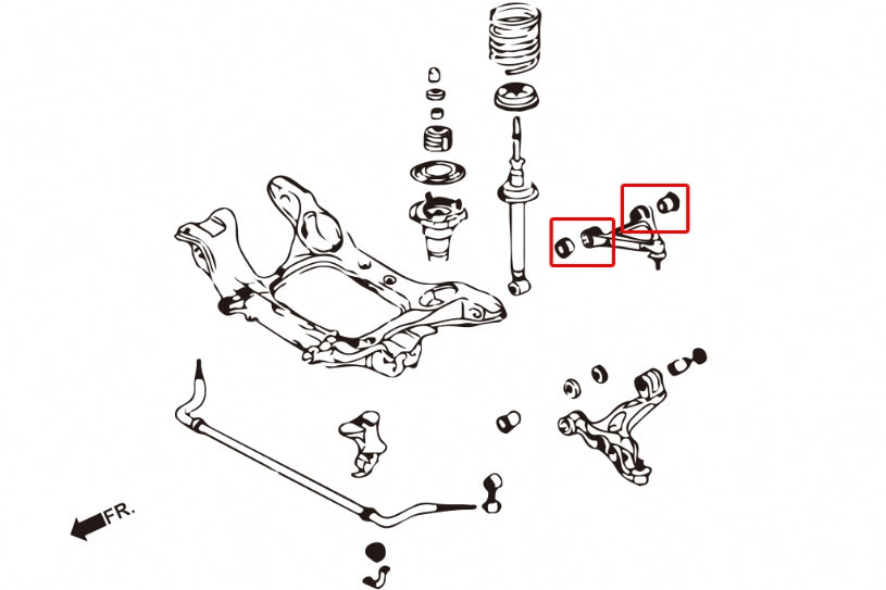 Set bucse brat suspensie superior fata Hardrace pentru Mazda RX-7 - 7761