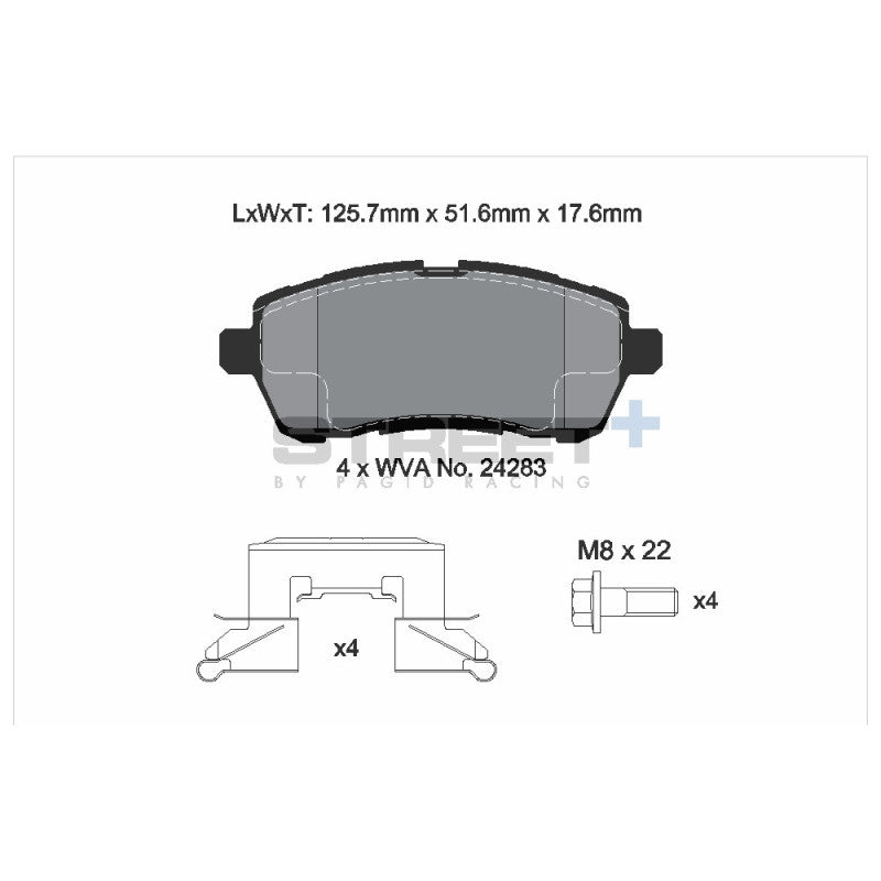 Placute Frana Fata Pagid Street+ T8187 - Ford Fiesta