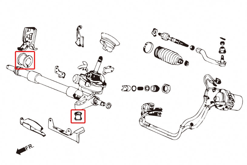 Set bucse caseta directie Hardrace pentru Honda Civic - 7523
